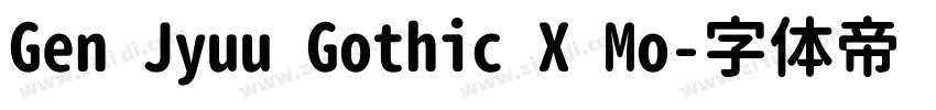 Gen Jyuu Gothic X Mo字体转换